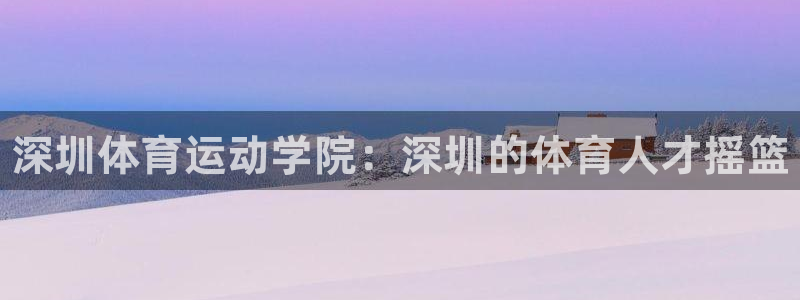 凯发官方正版app官方：深圳体育运动学院：深圳的体育